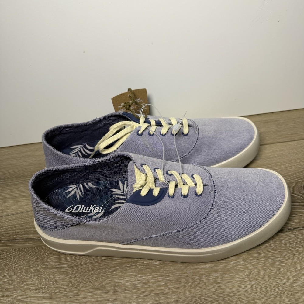 Olukai Tradewind Canvas Casual Shoes Navy Blue Men's Size 11 NWT - Picture 2 of 6